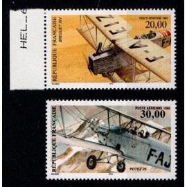 1997 og 1998 - Frankrig - AFA 3363 og AFA 3403 - Frimærker - Luftpost - Postfrisk.